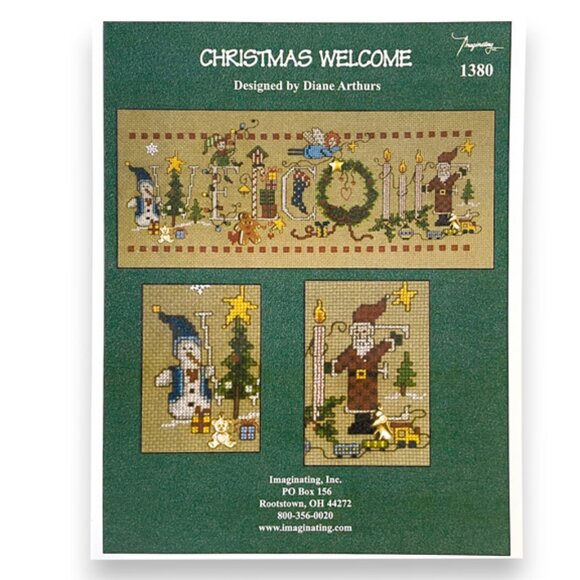 Lot of 3 Christmas Cross Stitch Pattern Booklets Imaginating and Stitchmaker - Picture 2 of 10